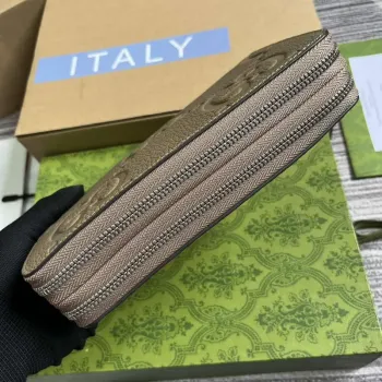 Gucci 751760 Jumbo GG cestovní dokladová taška šedá