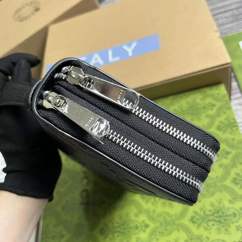 Gucci 751760 Jumbo GG cestovní dokladová taška černá