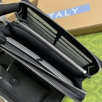 Gucci 751760 Jumbo GG cestovní dokladová taška černá