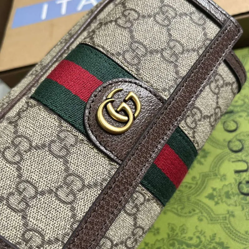 Gucci 746308 Ophidia GG Mini Taška Hnědá