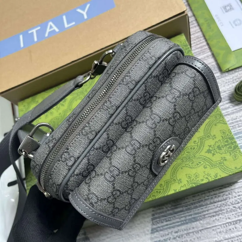 Gucci 746308 Ophidia GG Mini Taška Šedá