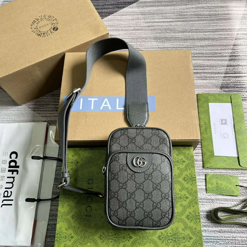 Gucci 752565 Ophidia GG Mini Taška Šedá