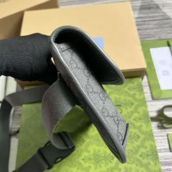 Gucci 752597 Ophidia GG Malá Pásková Taška Šedá