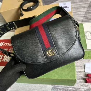 Gucci 722117 Ophidia Mini Gg Kabelka přes rameno Černá
