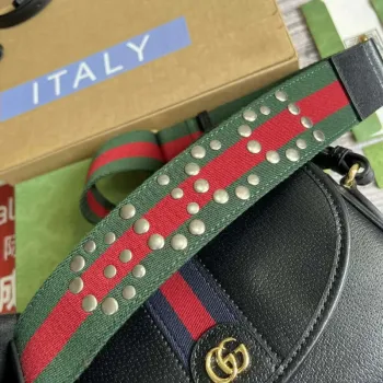 Gucci 722117 Ophidia Mini Gg Kabelka přes rameno Černá