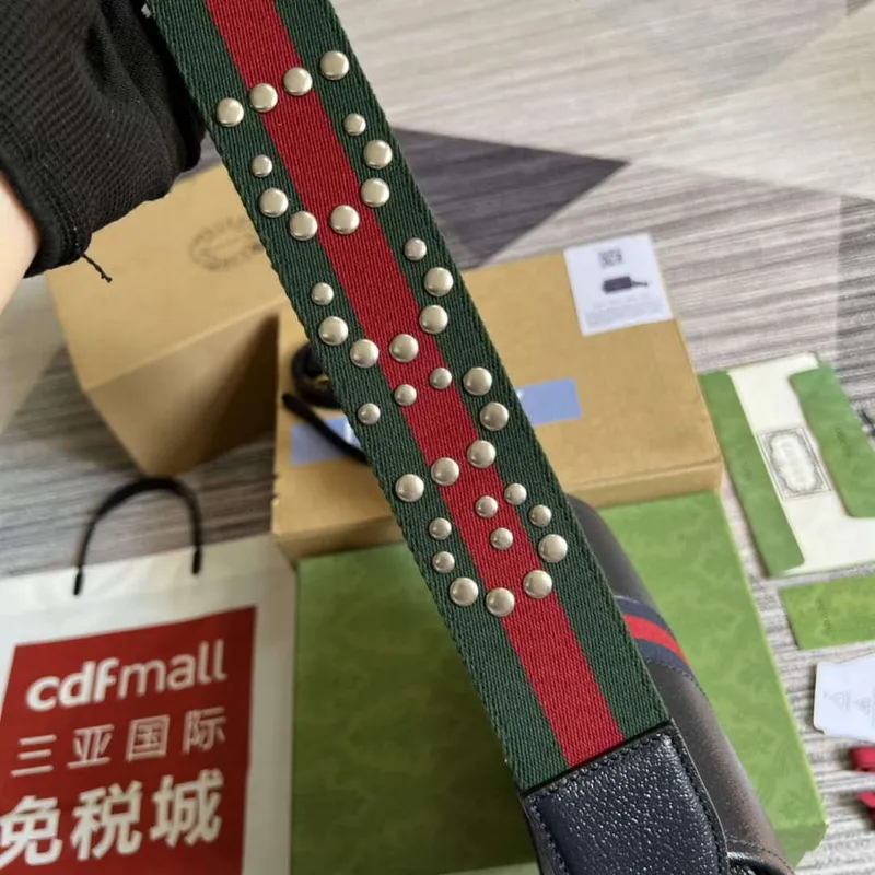 Gucci 722117 Ophidia Mini Gg Kabelka přes rameno Námořnická modrá