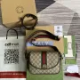 Gucci 722117 Ophidia Mini Gg Kabelka přes rameno Hnědá