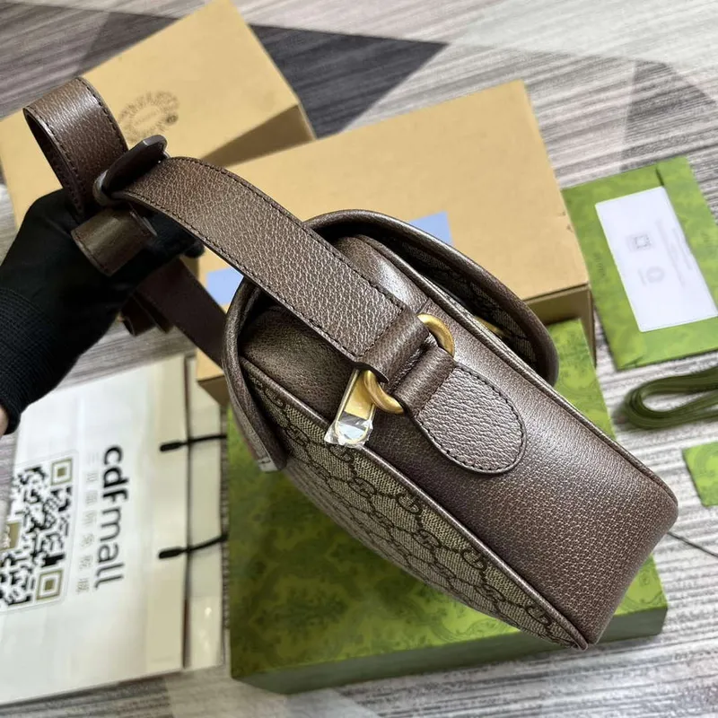 Gucci 724704 Ophidia Messenger Bag Hnědá