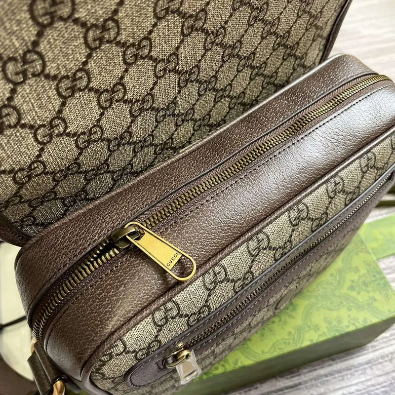 Gucci 724704 Ophidia Messenger Bag Hnědá