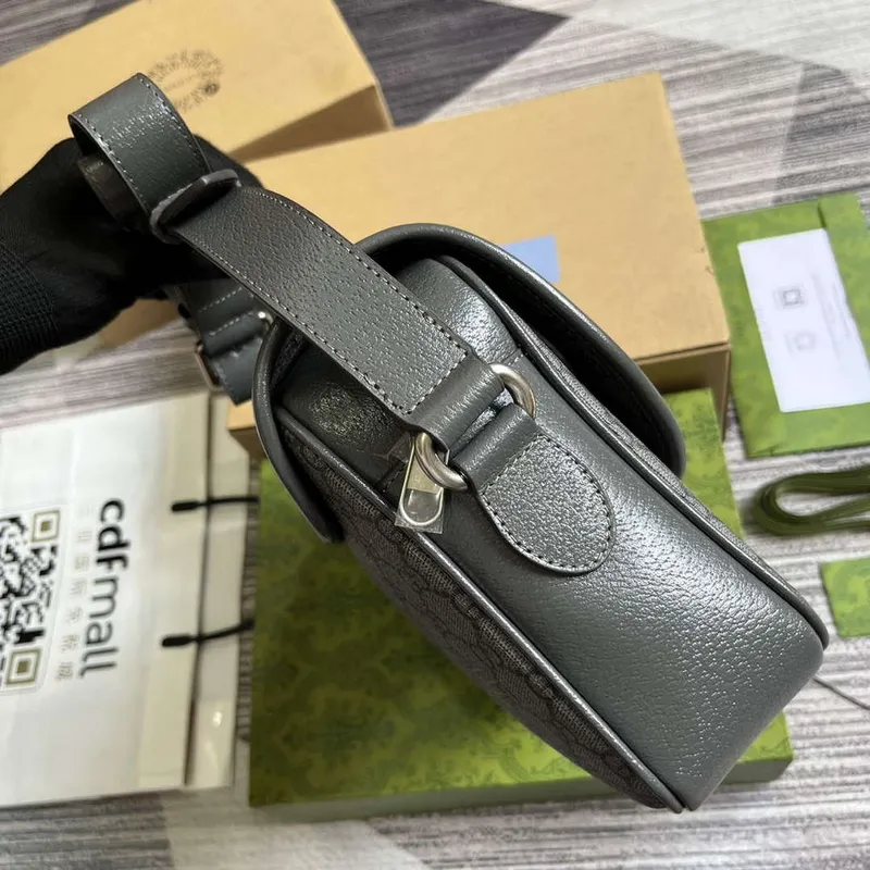 Gucci 724704 Ophidia Messenger Bag Šedá