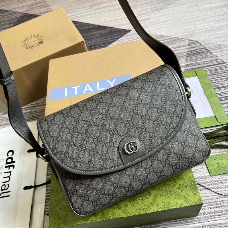 Gucci 724704 Ophidia Messenger Bag Šedá