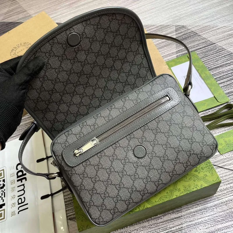 Gucci 724704 Ophidia Messenger Bag Šedá