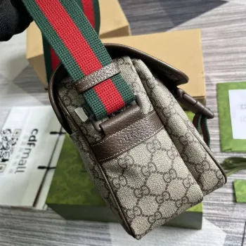 Gucci 760123 GG Messenger Bag Hnědá