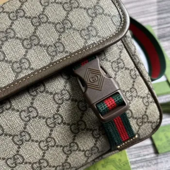 Gucci 760123 GG Messenger Bag Hnědá