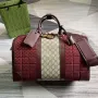 Gucci 724642 Mini GG Canvas Malá Taška Duffle Červená