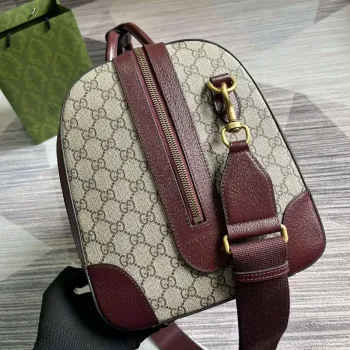 Gucci 724642 Mini GG Canvas Malá Taška Duffle Červená