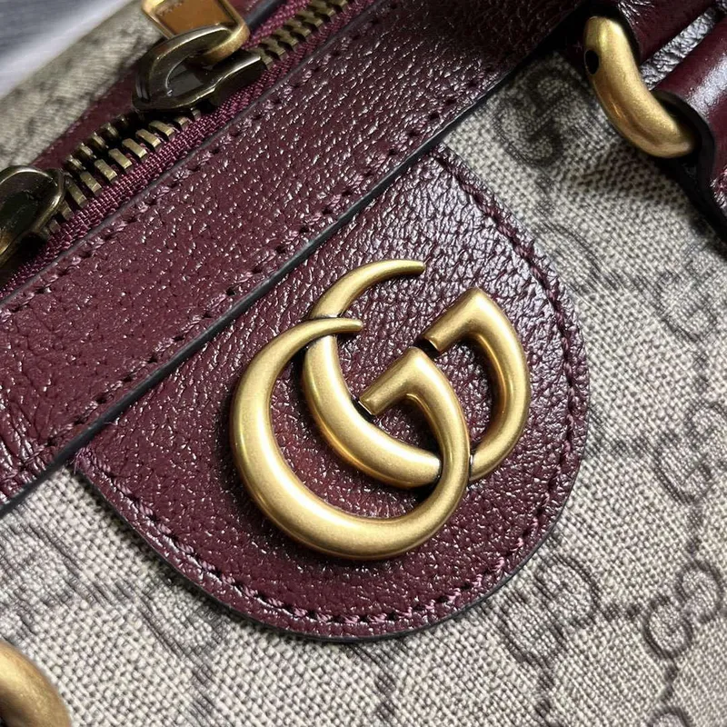 Gucci 724642 Mini GG Canvas Malá Taška Duffle Červená