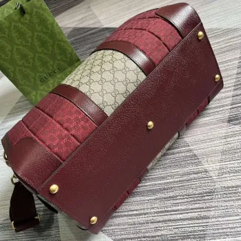 Gucci 724642 Mini GG Canvas Malá Taška Duffle Červená