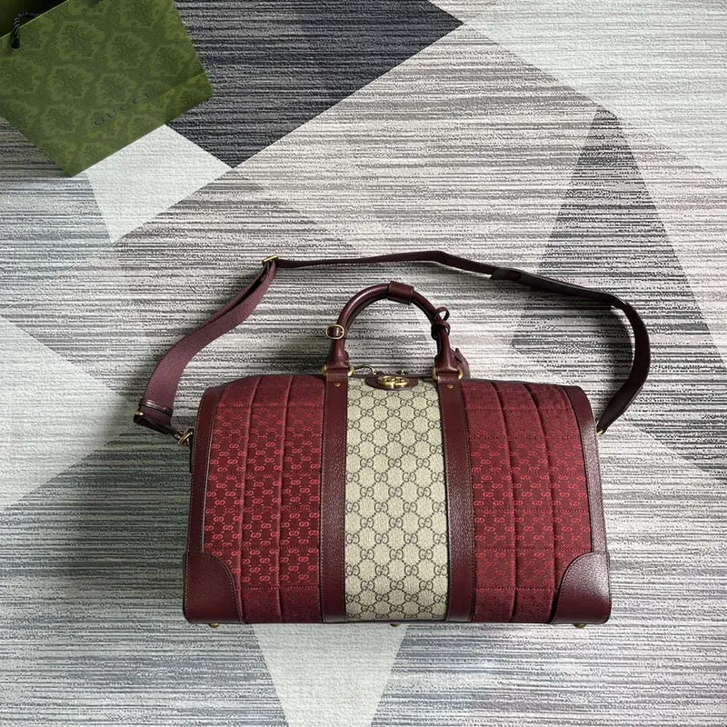 Gucci 724642 Mini GG Canvas Malá Taška Duffle Červená
