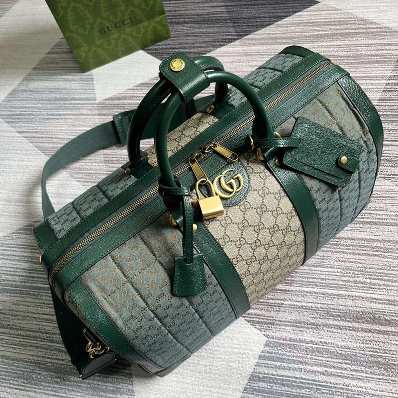 Gucci 724642 Mini GG Canvas Malá Taška Duffle Zelená