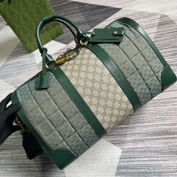 Gucci 724642 Mini GG Canvas Malá Taška Duffle Zelená