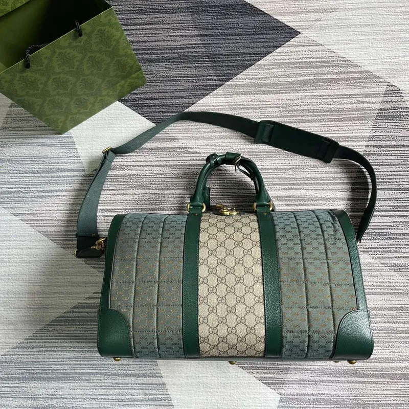 Gucci 724642 Mini GG Canvas Malá Taška Duffle Zelená