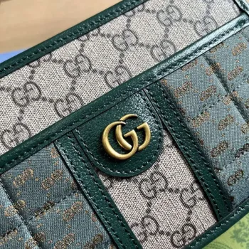 Gucci 751914 Mini GG Canvas Mini Ramenní Taška Zelená