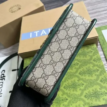 Gucci 751914 Mini GG Canvas Mini Ramenní Taška Zelená