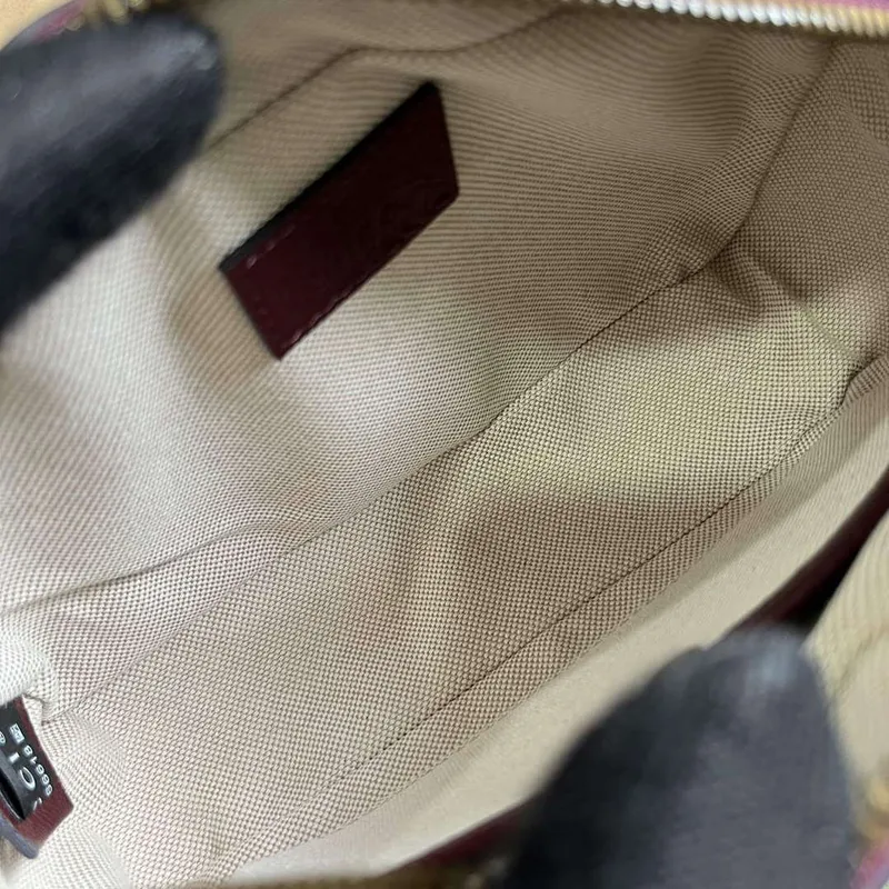 Gucci 751914 Mini GG Canvas Mini Ramenní Taška Červená