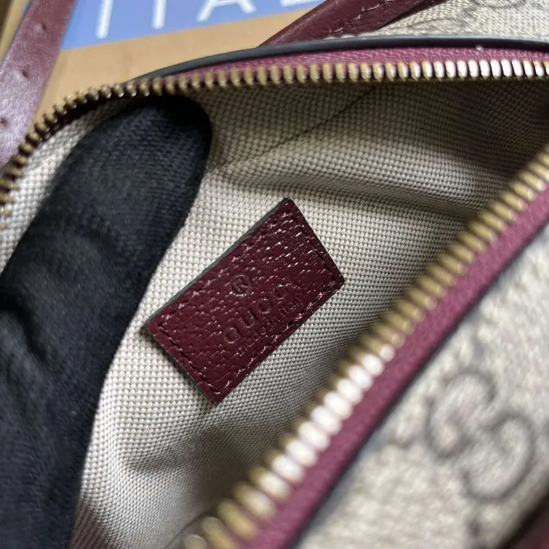 Gucci 751914 Mini GG Canvas Mini Ramenní Taška Červená