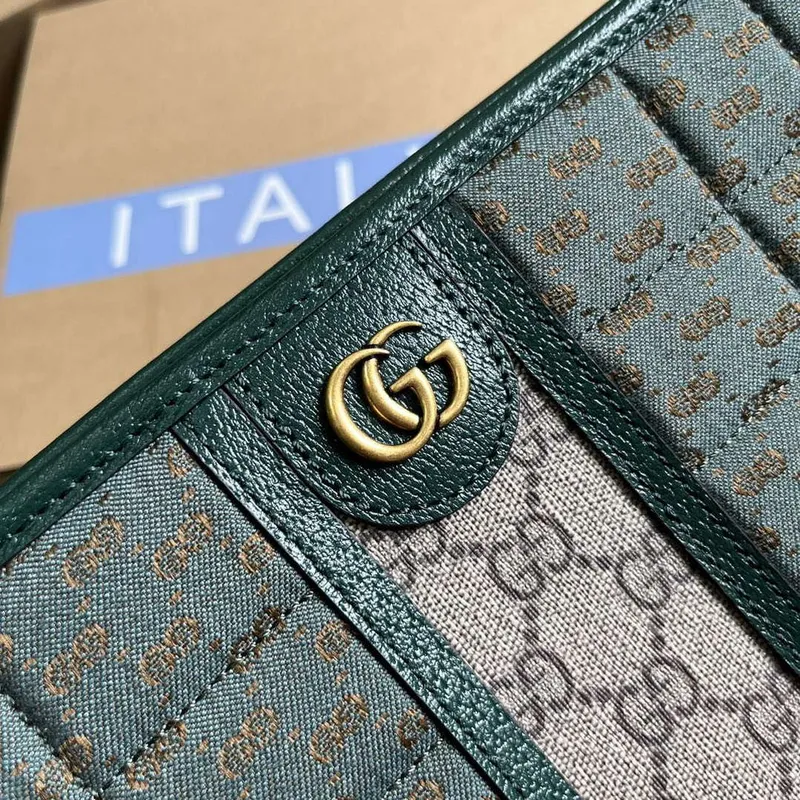 Gucci 751912 Mini GG Canvas Pouch Zelená