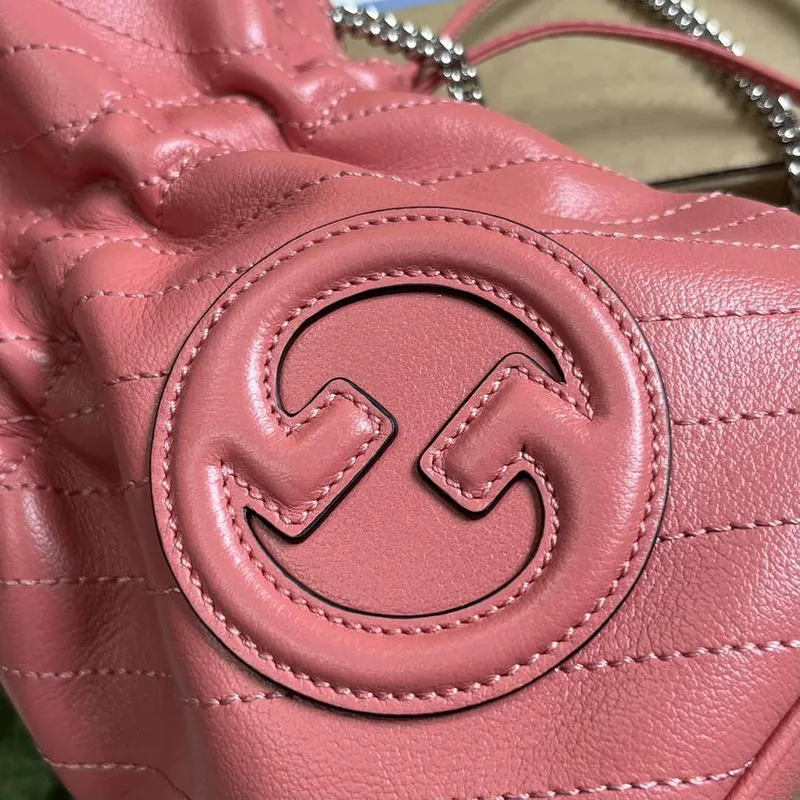 Gucci 760313 Gucci Blondie Mini Bucket Bag Růžová