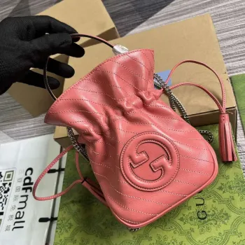 Gucci 760313 Gucci Blondie Mini Bucket Bag Růžová