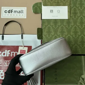 Gucci 742360 Gucci Blondie Malá Ramenní Taška Stříbrná