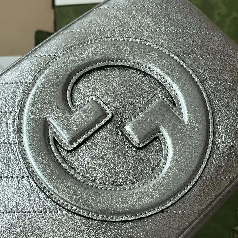 Gucci 742360 Gucci Blondie Malá Ramenní Taška Stříbrná