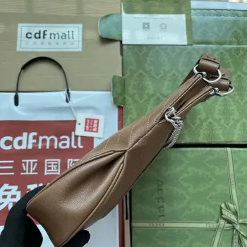 Gucci 751518 GG Blondie Malá taška přes rameno v hnědé kůži