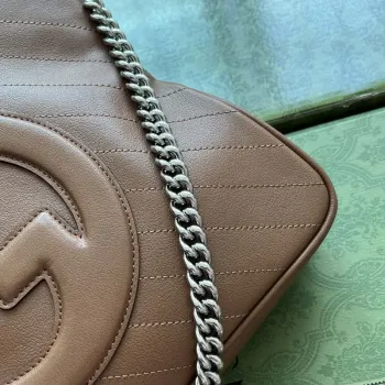 Gucci 751518 GG Blondie Malá taška přes rameno v hnědé kůži