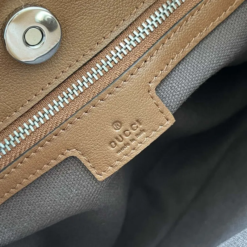 Gucci 751518 GG Blondie Malá taška přes rameno v hnědé kůži