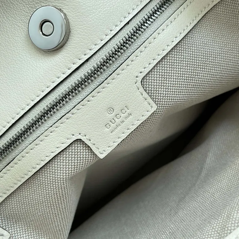 Gucci 751516 Blondie Medium Tote taška v bílé kůži