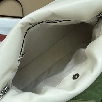 Gucci 751516 Blondie Medium Tote taška v bílé kůži