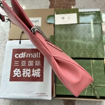 Gucci 751516 Blondie Medium Tote taška v růžové kůži