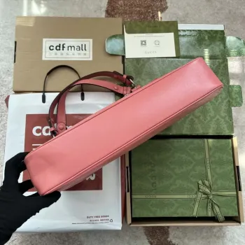 Gucci 751516 Blondie Medium Tote taška v růžové kůži