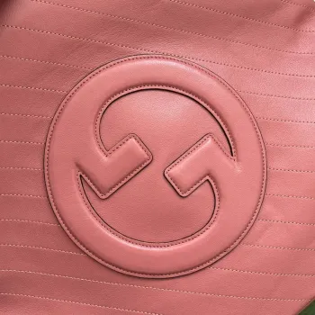 Gucci 751516 Blondie Medium Tote taška v růžové kůži