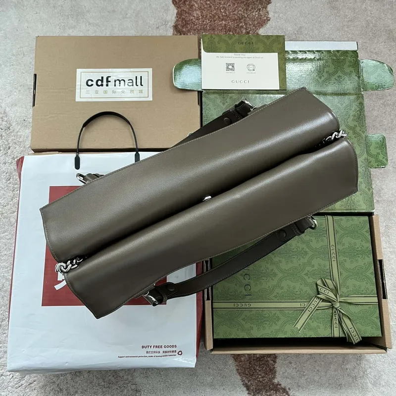 Gucci 751516 Blondie Medium Tote taška v drakově zelené kůži