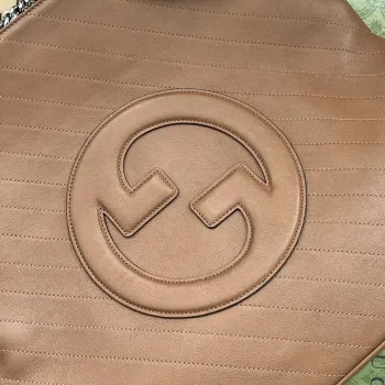 Gucci 751516 Blondie Medium Tote taška z hnědé kůže