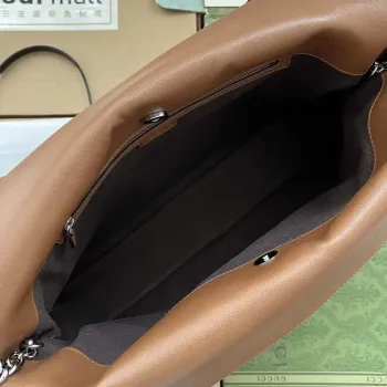 Gucci 751516 Blondie Medium Tote taška z hnědé kůže