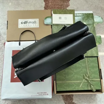 Gucci 751516 Blondie Medium Tote taška v černé kůži