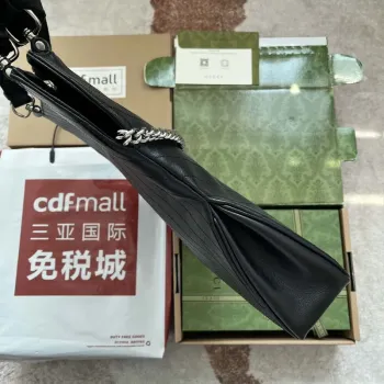 Gucci 751516 Blondie Medium Tote taška v černé kůži