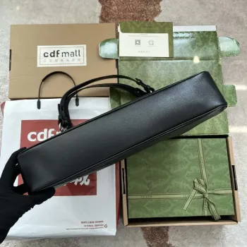 Gucci 751516 Blondie Medium Tote taška v černé kůži