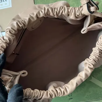 Gucci 746210 Gucci Deco střední taška přes rameno z meruňkového kůže